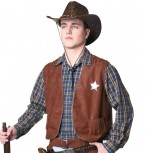 Cowboyweste Cowboy Western Karneval Sheriff Gr.44/46